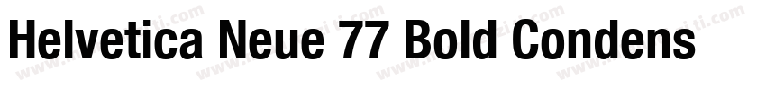 Helvetica Neue 77 Bold Condensed字体转换